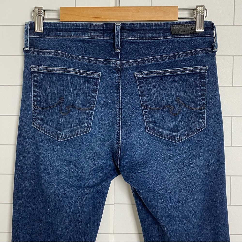 Adriano Goldschmied The Middi Mid-Rise Legging Jeans Sz 28 R Dark Stretch Denim